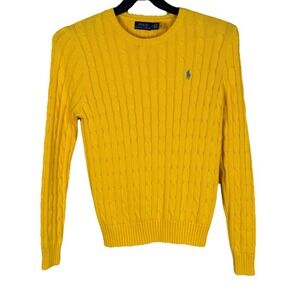 Polo by Ralph Lauren Yellow Cable Knit Sweater